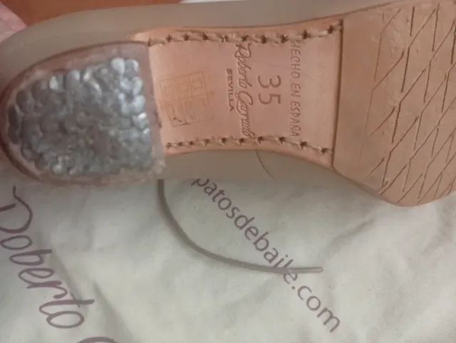 Zapatos Baile Flamenco Roberto Garrudo Beige