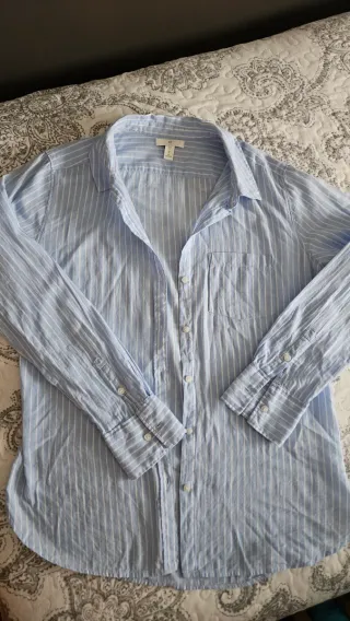 Camisa H&M rayas azules talla S