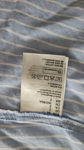 Camisa H&M rayas azules talla S