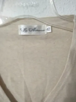 Cárdigan La Morena Beige Encaje Talla 42