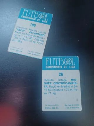 Cromos Fútbol Colección 1985