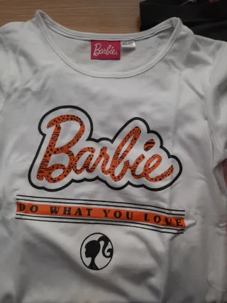 Conjunto Barbie: 2 mallas y 2 camisetas. Talla 5