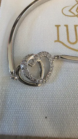 Pulsera de corazones Luxus Love de plata,