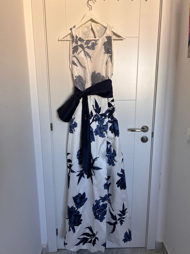 Vestido largo estampado floral