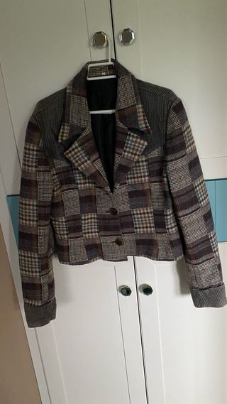 Chaqueta torera patchwork cuadros