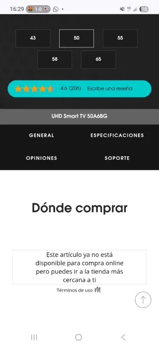 Smart TV Hisense 50 4K UHD 50A6BG