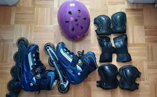 Kit Patines en Línea con Casco y Protectores