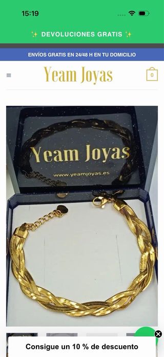 JOYA PULSERA TRENZA