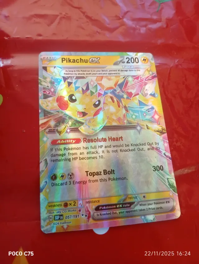 Pikachu EX Carta Pokémon 057/191