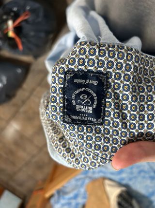 Camisa de rayas hombre azul