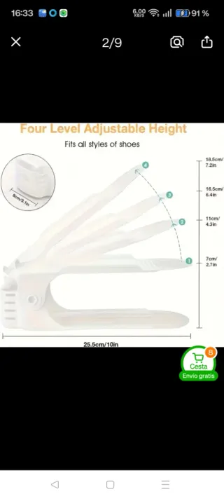 Organizador para zapatos