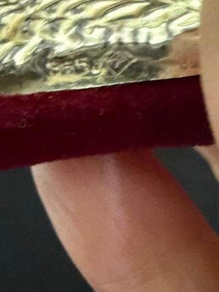 Specchio antico in argento 925 con decoro