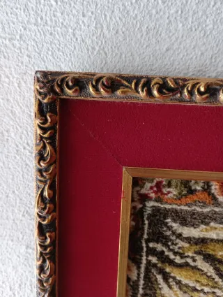 Tapiz vintage pavo real con marco