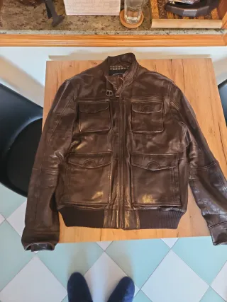 Chaqueta de cuero GERRY WEBER Marrón Talla xl