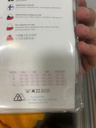 Cinturón Pélvico Ajustable Blanco Talla M