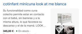 Cuna colecho blanca + colchón en perfecto estado