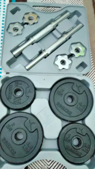 Kit di manubri regolabili con pesi