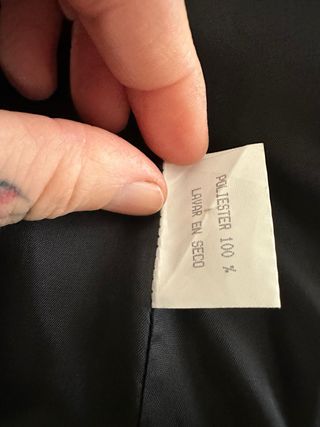 Americana negra vintage con cuello pelo sintético