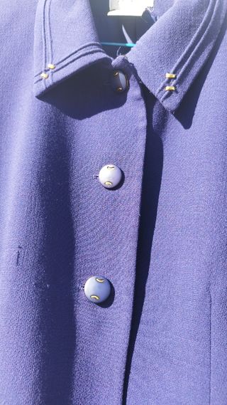 Traje de invierno azul falda y chaqueta