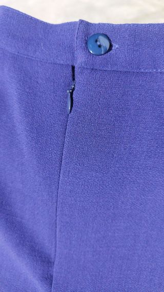 Traje de invierno azul falda y chaqueta