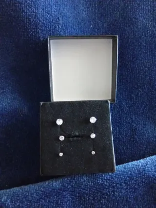 Pendientes Oro Rosa Circonitas