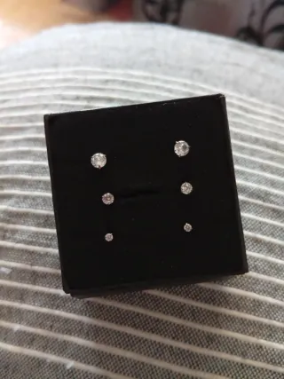 Pendientes Oro Rosa Circonitas