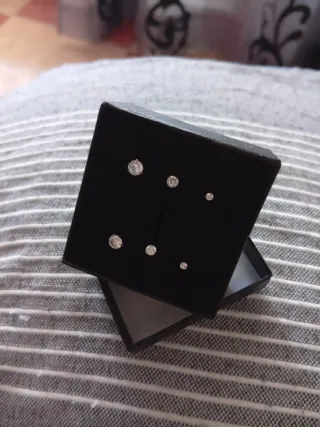 Pendientes Oro Rosa Circonitas