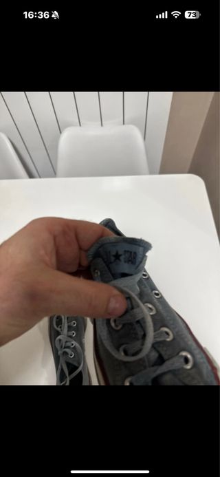 Zapatillas Converse Niña Gris y Rojo