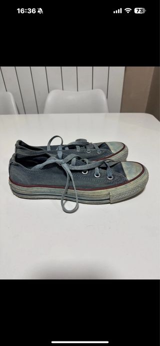 Zapatillas Converse Niña Gris y Rojo