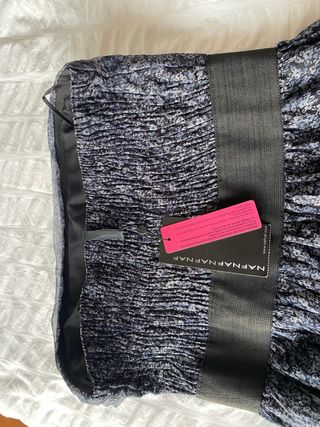 Vestido fiesta NAF NAF azul marino flores T.38