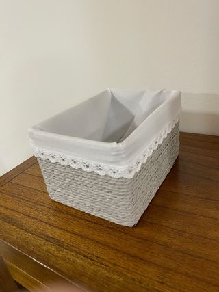 Estantería auxiliar madera y tela