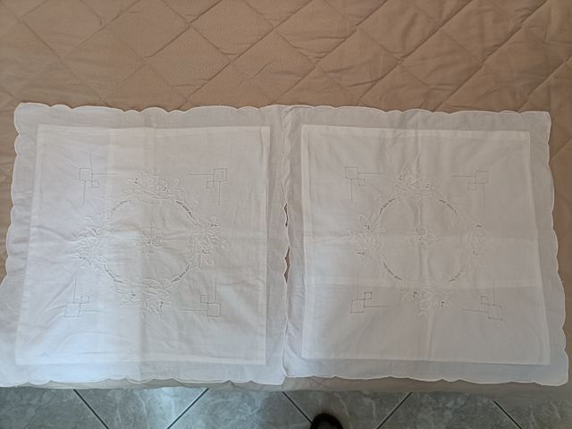 Coppia di federe per cuscini quadrati 40x40