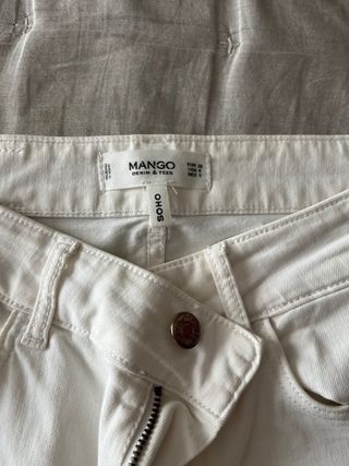 Pantalones pitillo blancos Mango