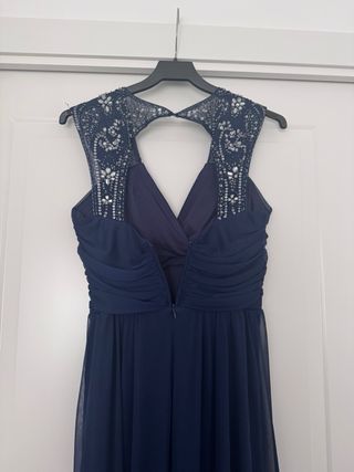 Vestido largo noche azul marino talla M