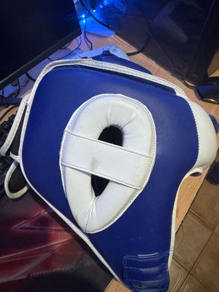 Casco de Boxeo Azul y Blanco