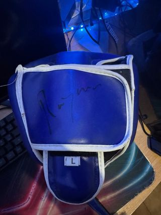 Casco de Boxeo Azul y Blanco