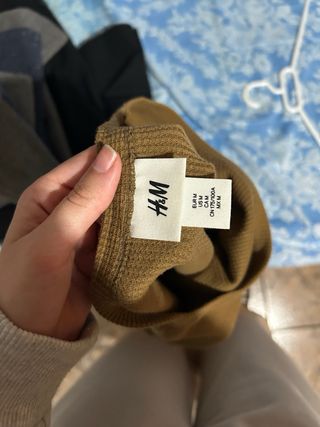 Camiseta H&M manga larga unisex marrón XXL