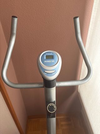 Bicicleta Estática Gris y Azul Romester