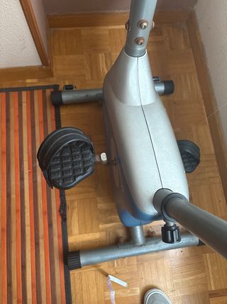 Bicicleta Estática Gris y Azul Romester