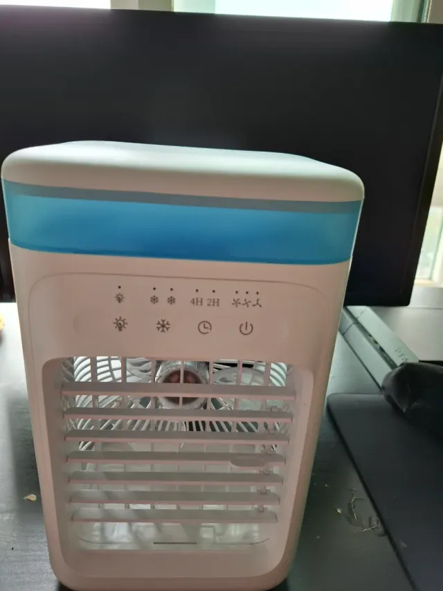 Pingüino Enfriador Aire Cable Azul Blanco