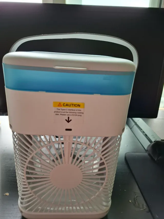 Pingüino Enfriador Aire Cable Azul Blanco