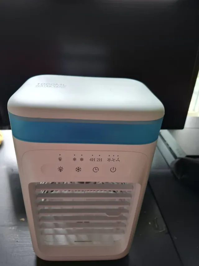 Pingüino Enfriador Aire Cable Azul Blanco