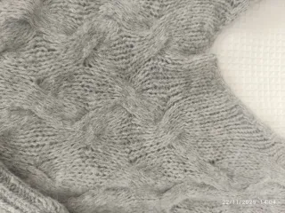 Jersey crop gris de ochos talla única