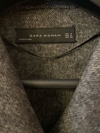Chaqueta Zara Lana Gris