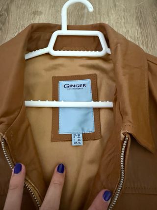 Chaqueta cuero marrón vintage