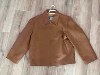 Chaqueta cuero marrón vintage