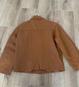 Chaqueta cuero marrón vintage
