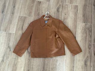 Chaqueta cuero marrón vintage