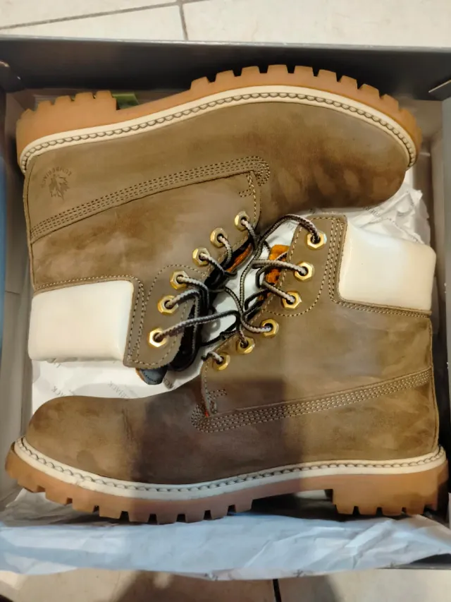 Scarponcini Lumberjack Beige/Marrone Tg 38