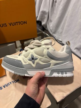 Louis Vuitton Skate Grigie Bianche Taglia 43
